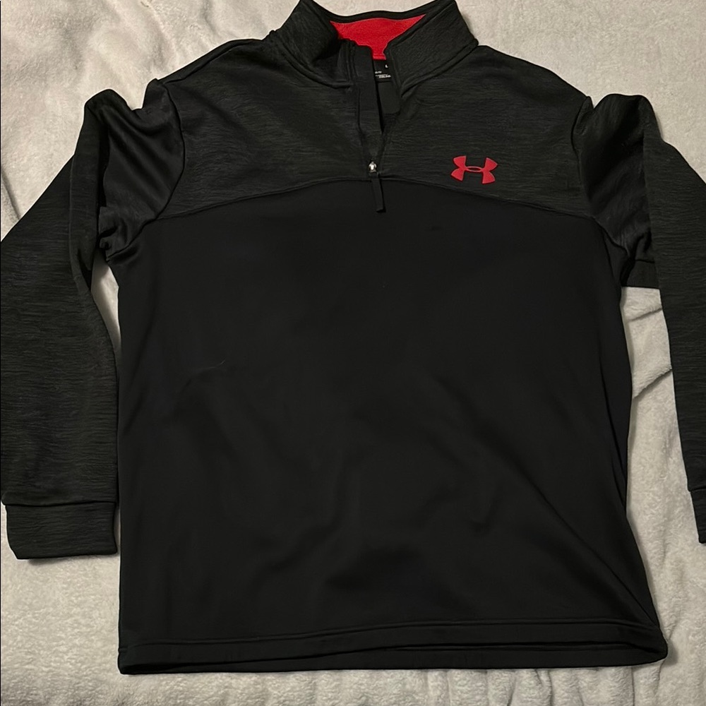 Under Armour Black and Red Sweatshirt